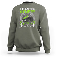 Truck Driver Wrecker I Can't Fix Stupid But I Can Tow It Sweatshirt - Wonder Print Shop