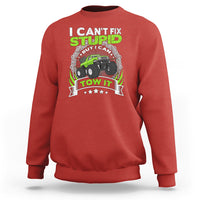 Truck Driver Wrecker I Can't Fix Stupid But I Can Tow It Sweatshirt - Wonder Print Shop