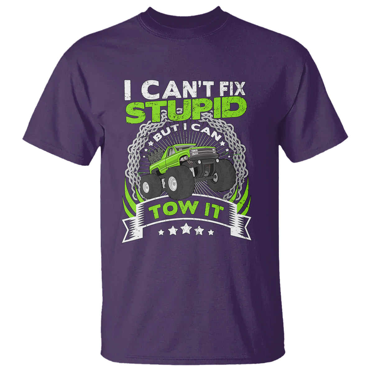 Truck Driver Wrecker I Can't Fix Stupid But I Can Tow It T Shirt - Wonder Print Shop