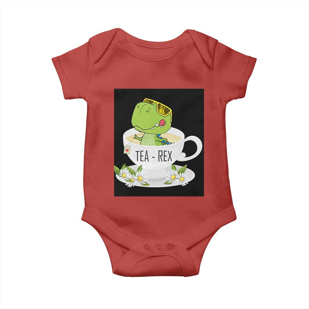 Funny Dinosaur Tea Rex Baby Onesie