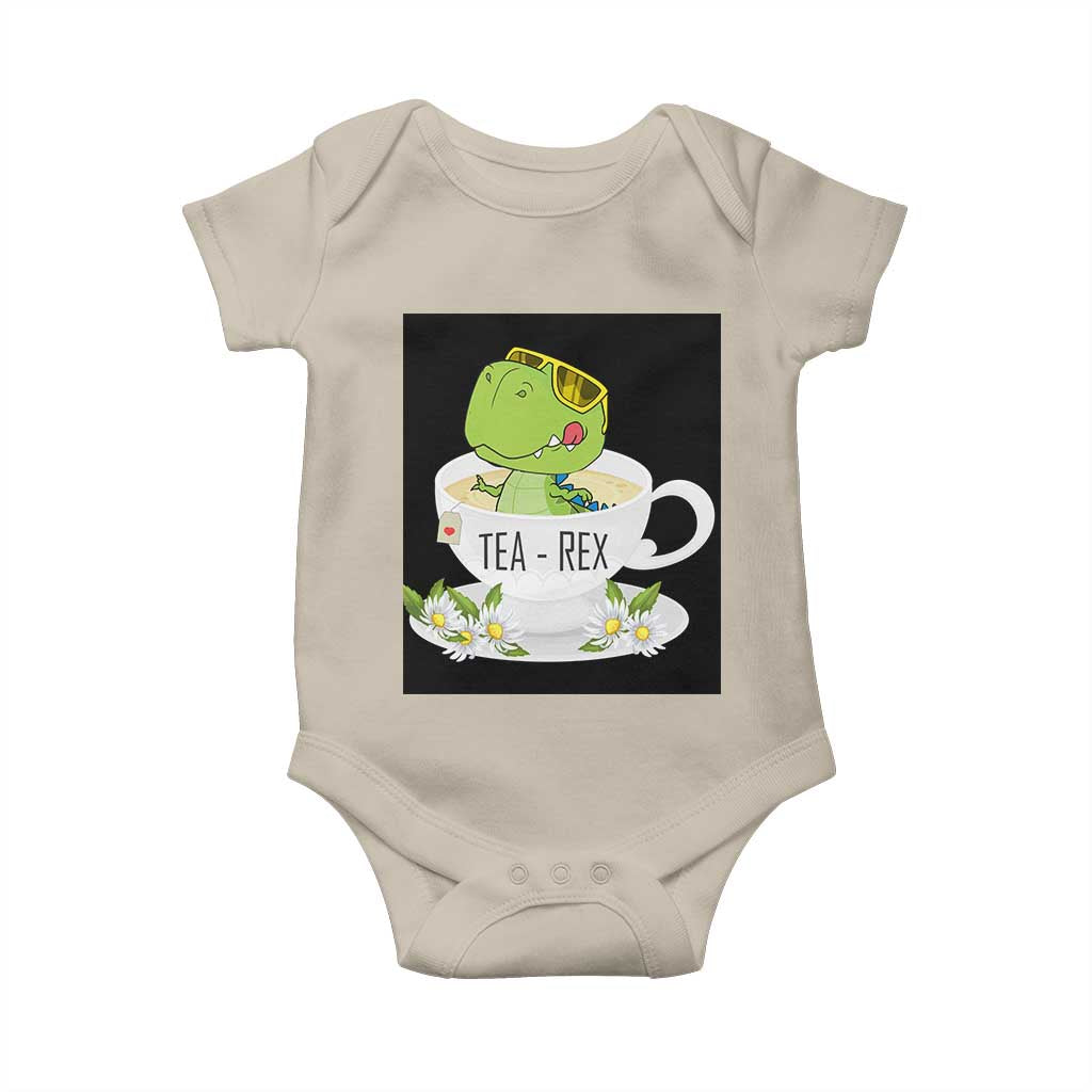 Funny Dinosaur Tea Rex Baby Onesie