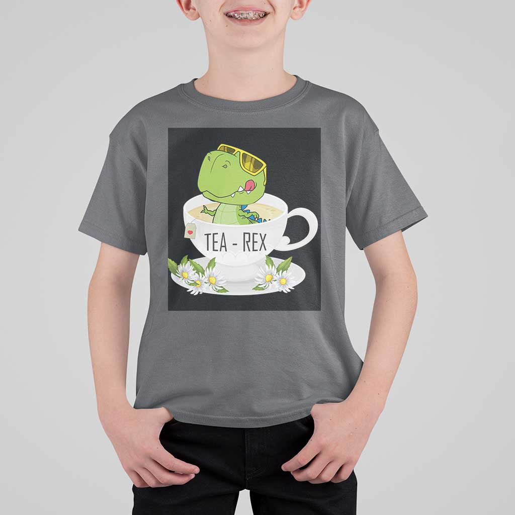 Funny Dinosaur Tea Rex T Shirt For Kid - Wonder Print Shop