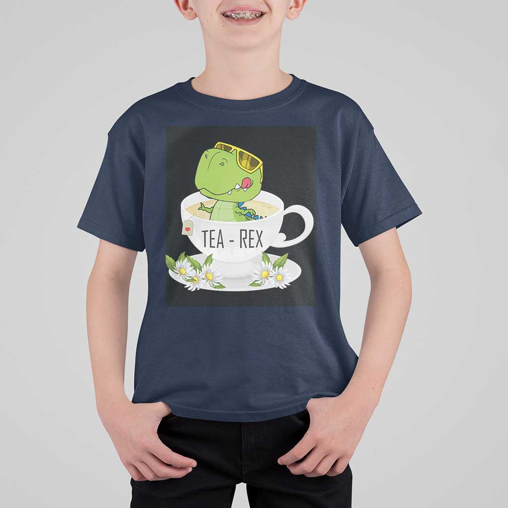 Funny Dinosaur Tea Rex T Shirt For Kid - Wonder Print Shop