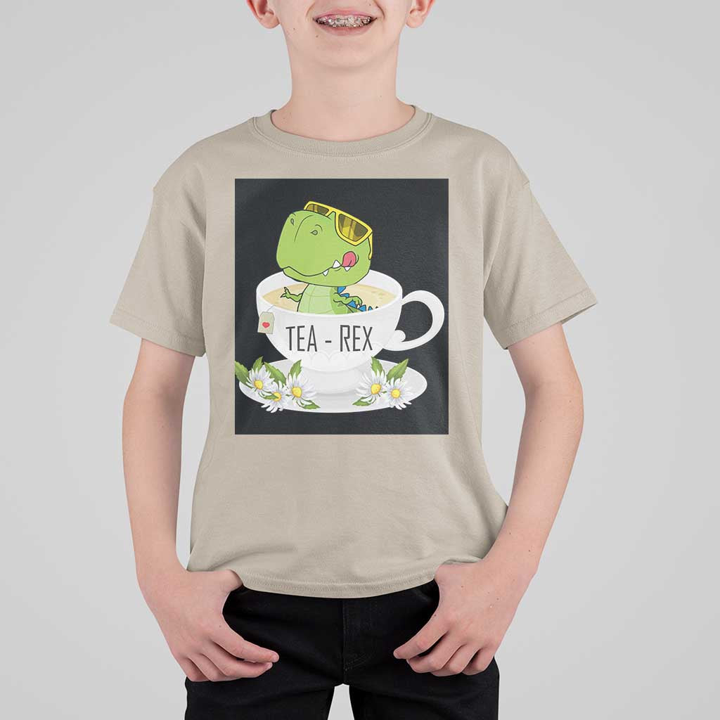 Funny Dinosaur Tea Rex T Shirt For Kid - Wonder Print Shop