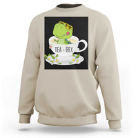 Funny Dinosaur Tea Rex Sweatshirt - Wonder Print Shop