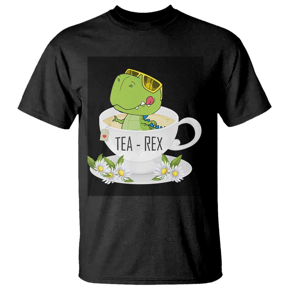 Funny Dinosaur Tea Rex T Shirt - Wonder Print Shop