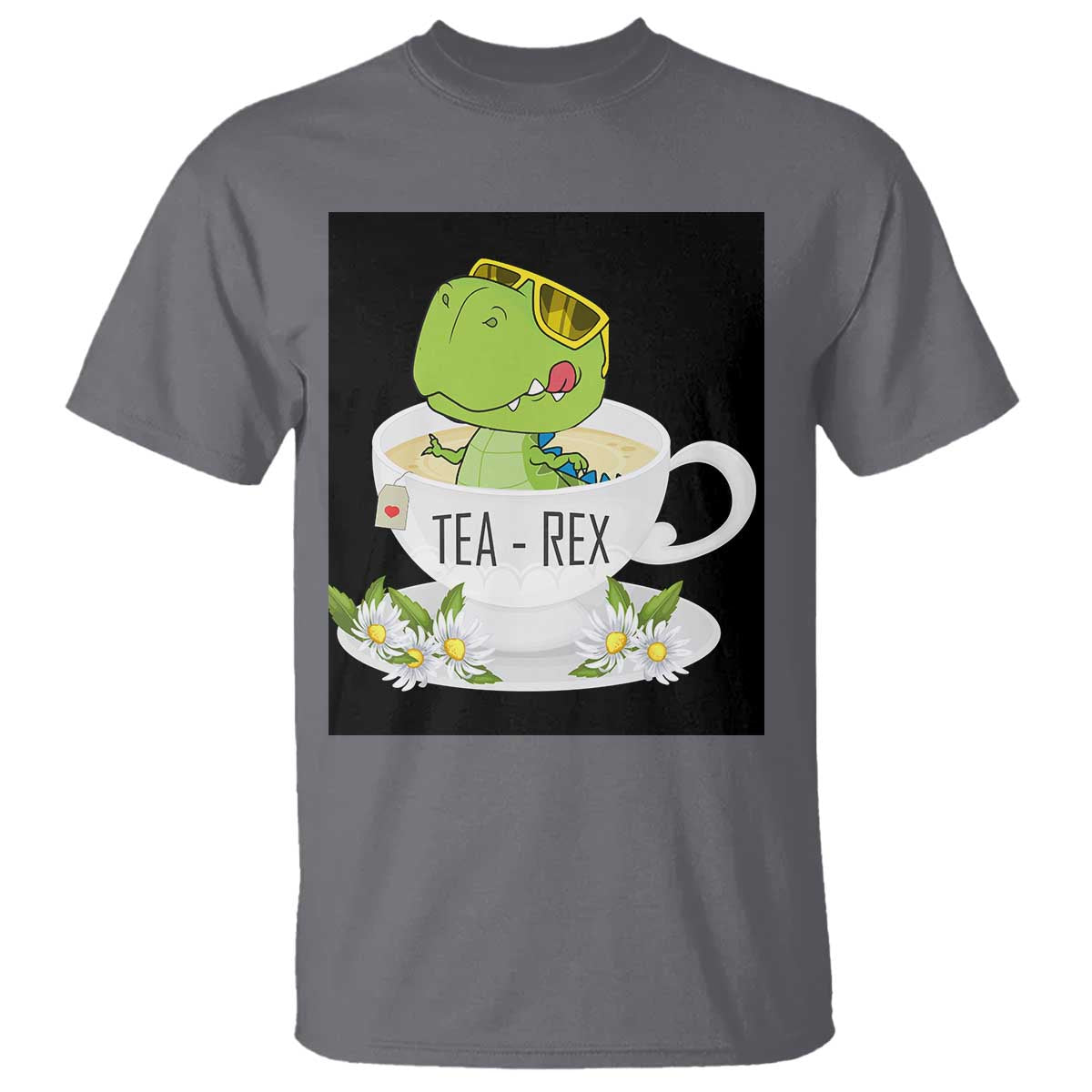 Funny Dinosaur Tea Rex T Shirt - Wonder Print Shop