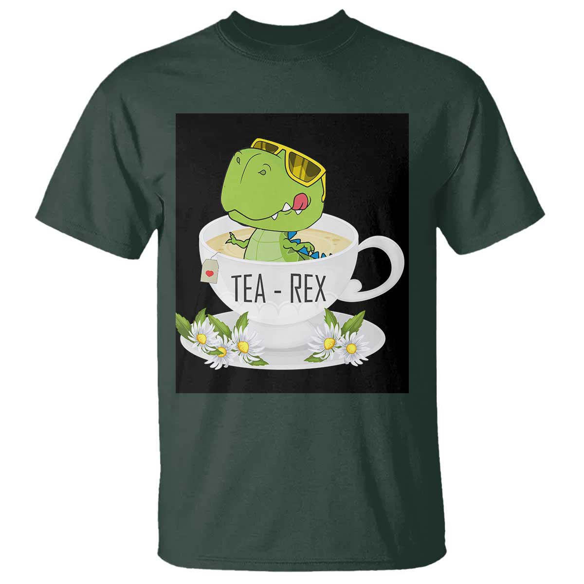 Funny Dinosaur Tea Rex T Shirt - Wonder Print Shop