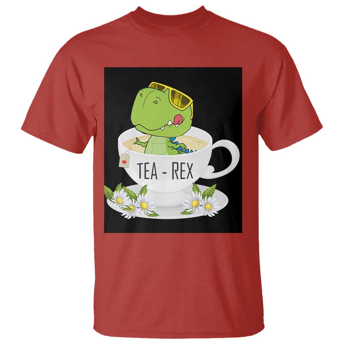 Funny Dinosaur Tea Rex T Shirt - Wonder Print Shop