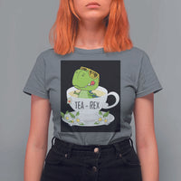 Funny Dinosaur Tea Rex T Shirt For Women - Wonder Print Shop