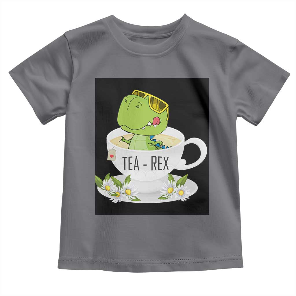Funny Dinosaur Tea Rex Toddler T Shirt