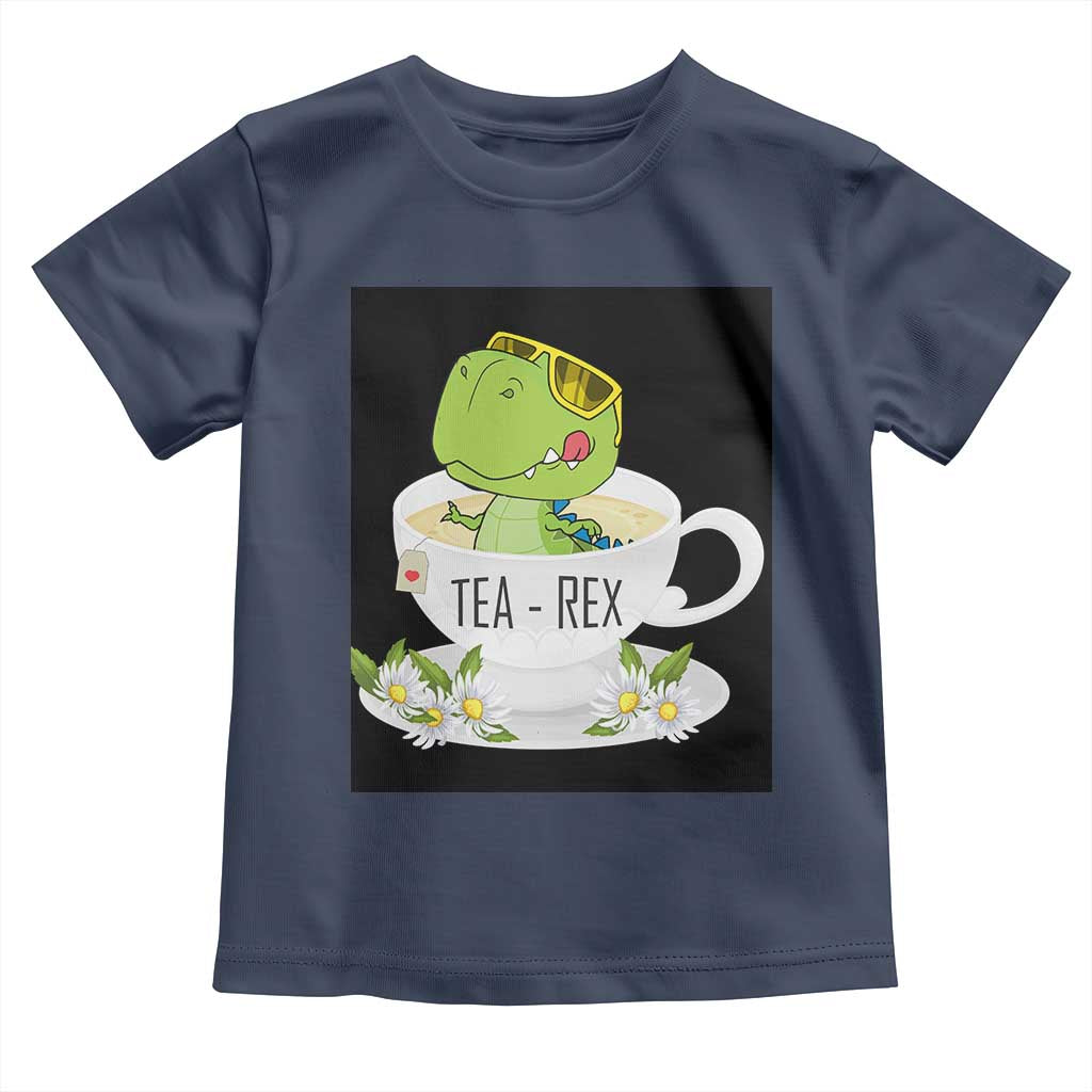 Funny Dinosaur Tea Rex Toddler T Shirt