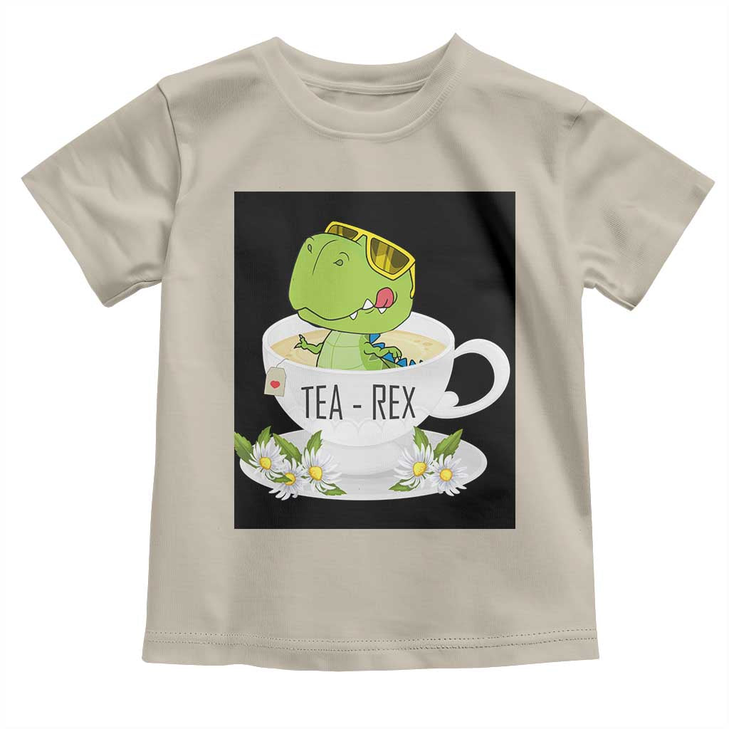 Funny Dinosaur Tea Rex Toddler T Shirt