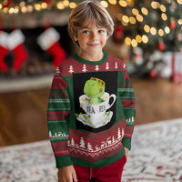 Funny Dinosaur Tea Rex Ugly Christmas Sweater - Wonder Print Shop