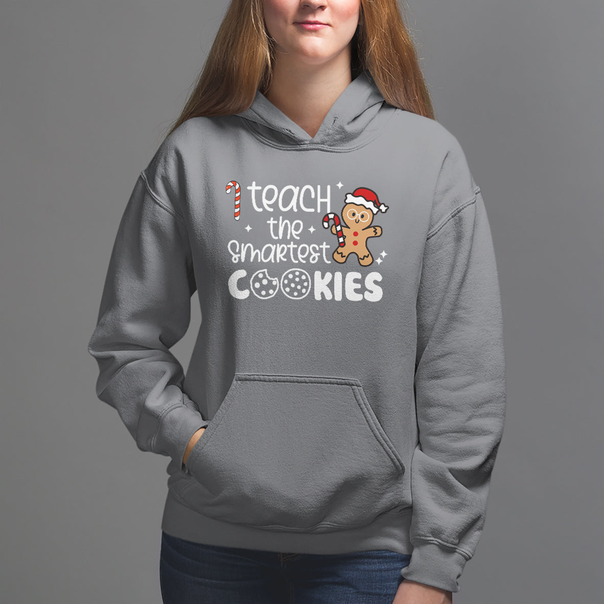 I Teach The Smartest Little Cookies Christmas Best Teacher Hoodie - Wonder Print Shop