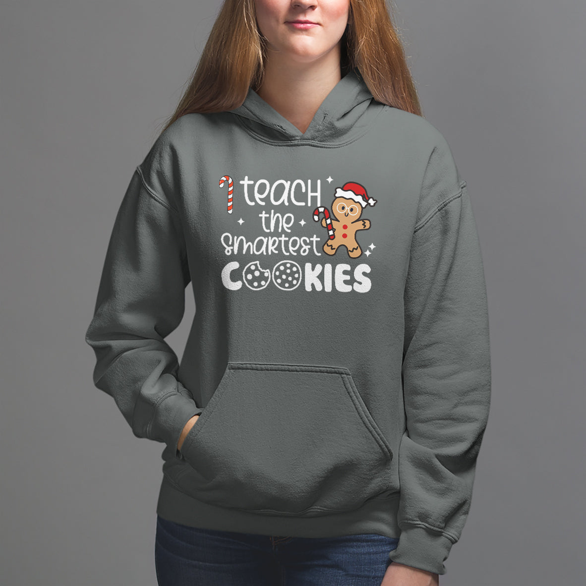 I Teach The Smartest Little Cookies Christmas Best Teacher Hoodie - Wonder Print Shop