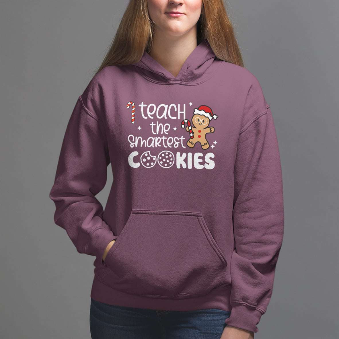 I Teach The Smartest Little Cookies Christmas Best Teacher Hoodie - Wonder Print Shop