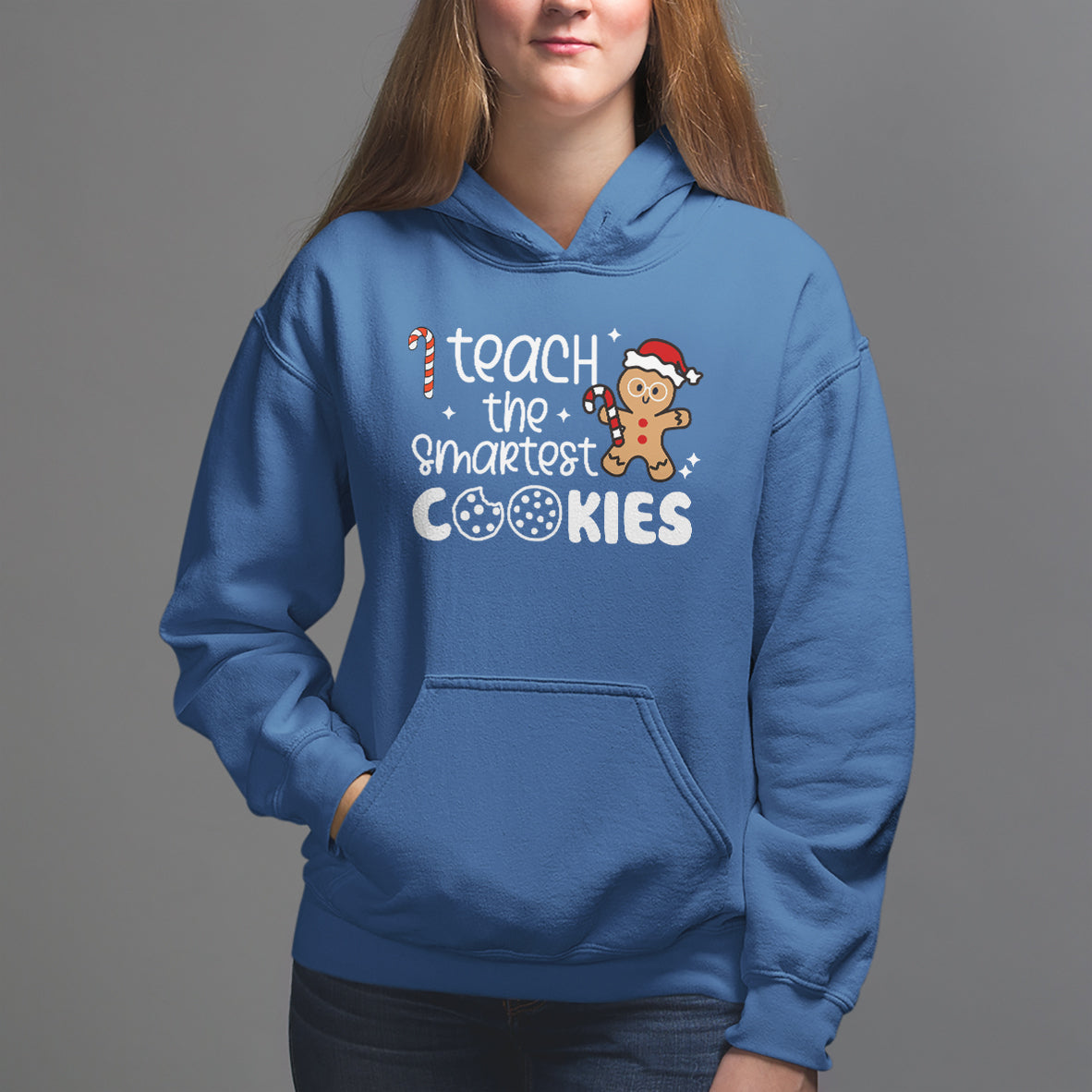 I Teach The Smartest Little Cookies Christmas Best Teacher Hoodie - Wonder Print Shop