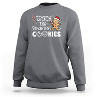 I Teach The Smartest Little Cookies Christmas Best Teacher Sweatshirt - Wonder Print Shop