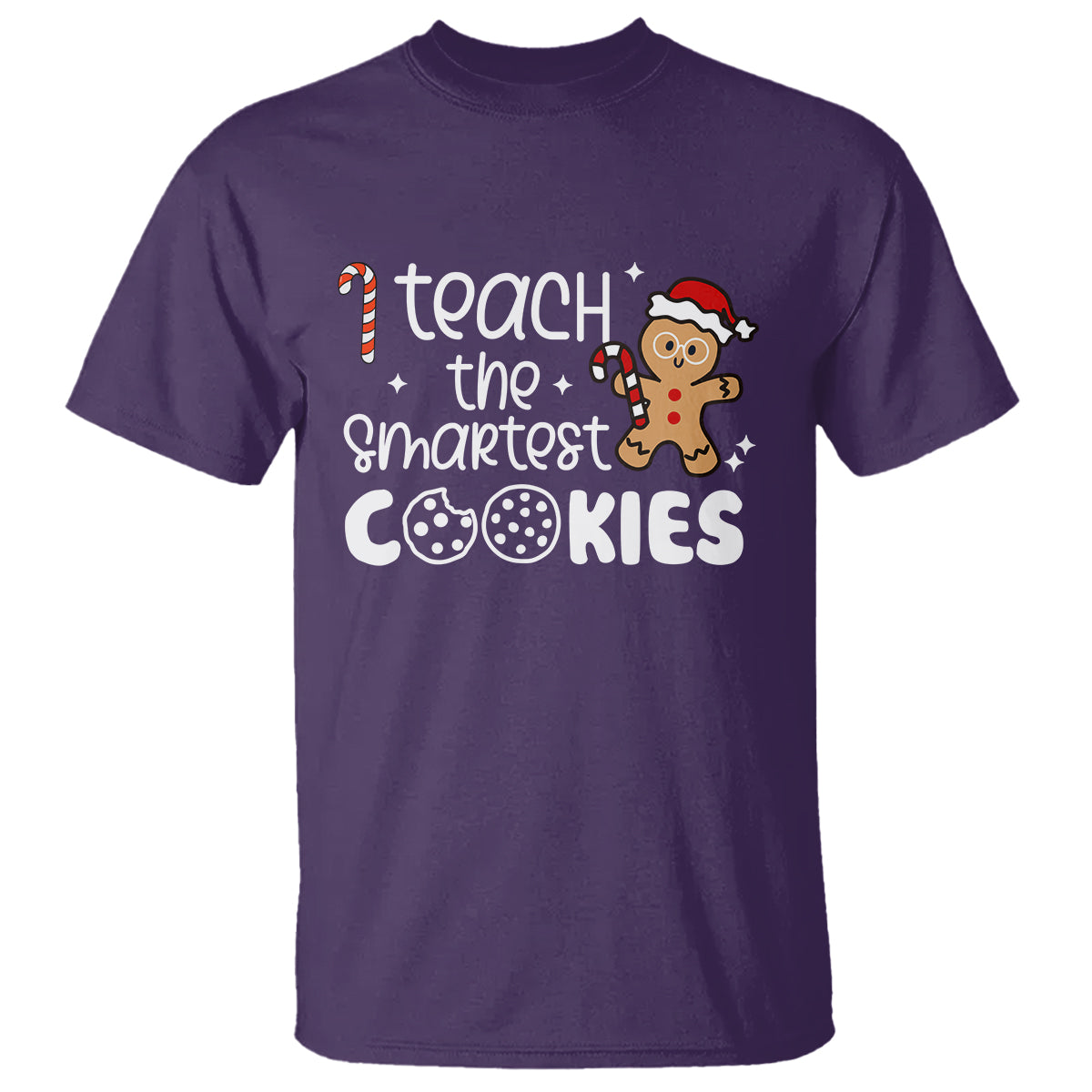 I Teach The Smartest Little Cookies Christmas Best Teacher T Shirt - Wonder Print Shop