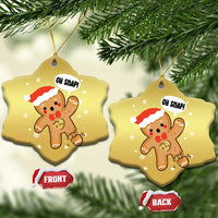 Funny Xmas Christmas Ornament Op Snap Gingerbread Broken Heart - Wonder Print Shop