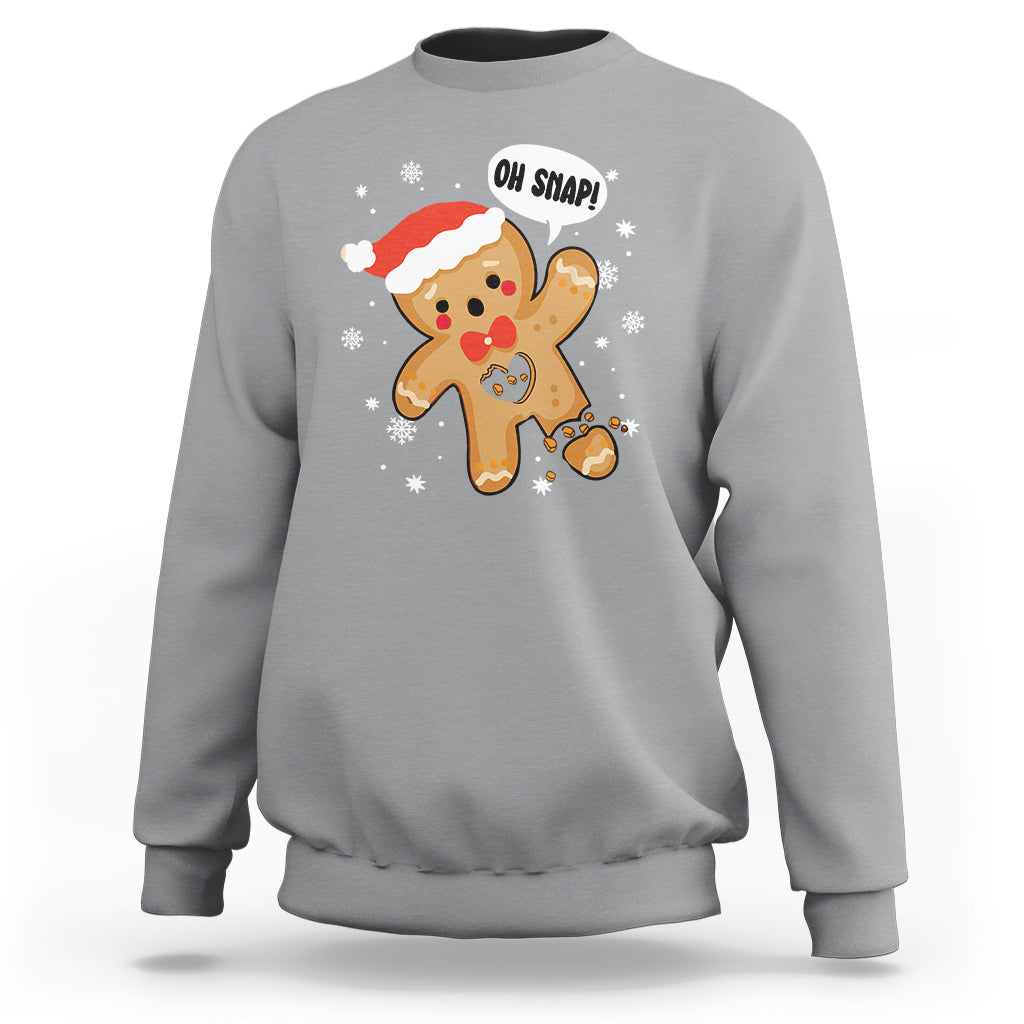 Op Snap Gingerbread Broken Heart Single Christmas Sweatshirt - Wonder Print Shop