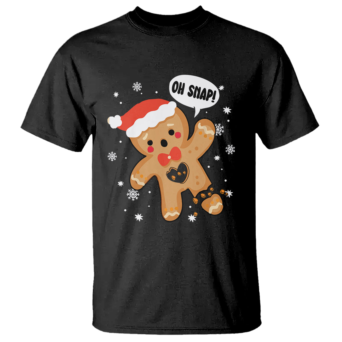Op Snap Gingerbread Broken Heart Single Christmas T Shirt - Wonder Print Shop
