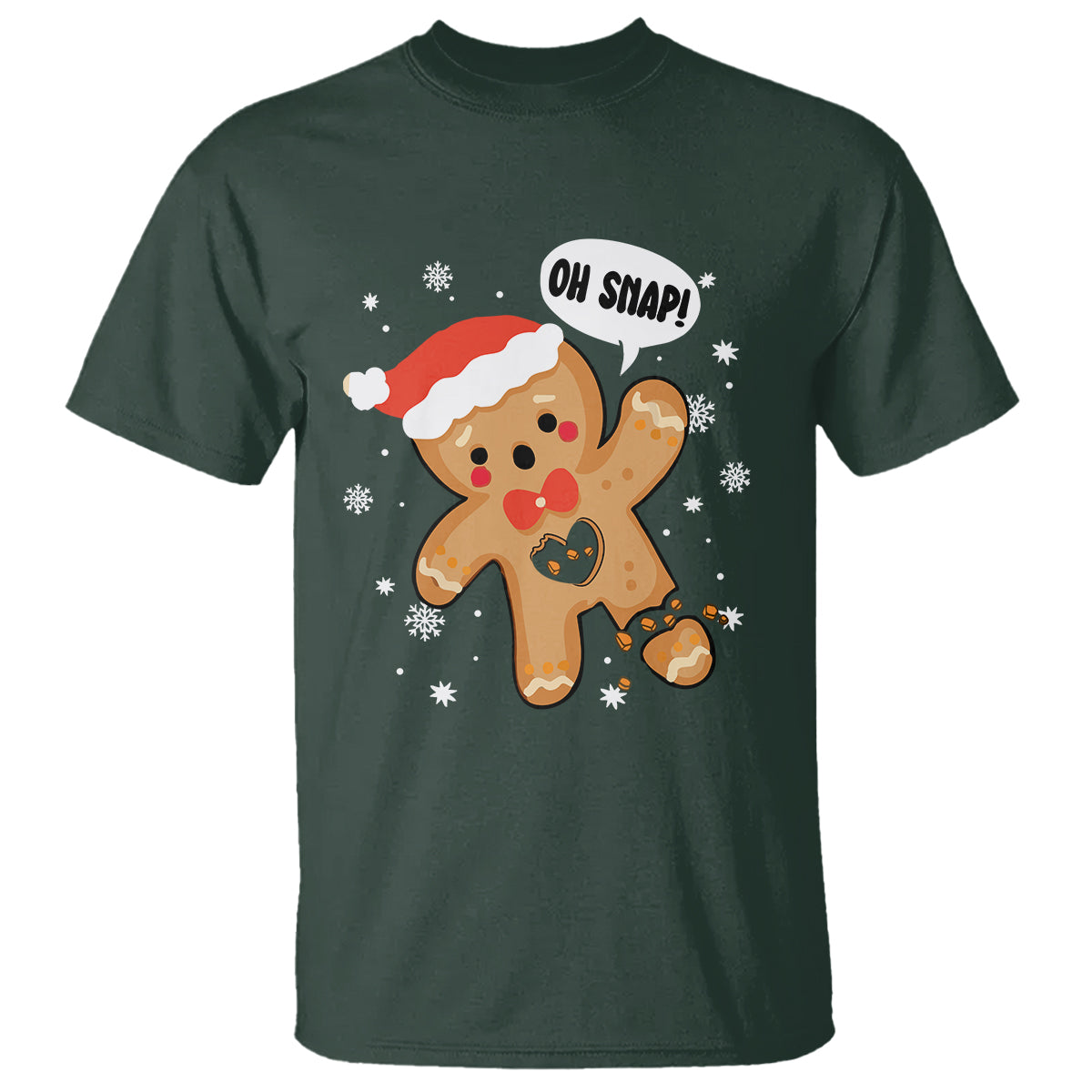 Op Snap Gingerbread Broken Heart Single Christmas T Shirt - Wonder Print Shop