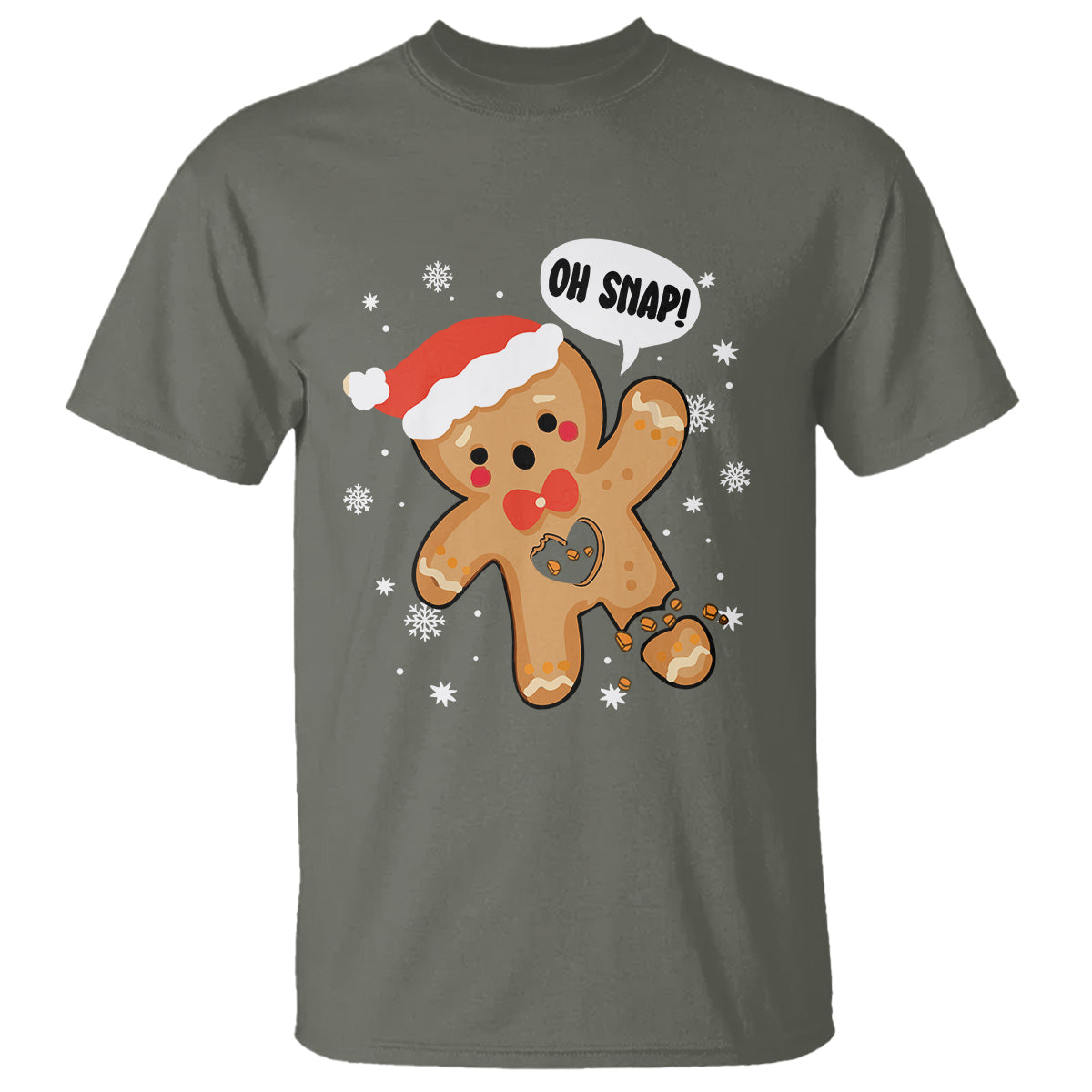 Op Snap Gingerbread Broken Heart Single Christmas T Shirt - Wonder Print Shop