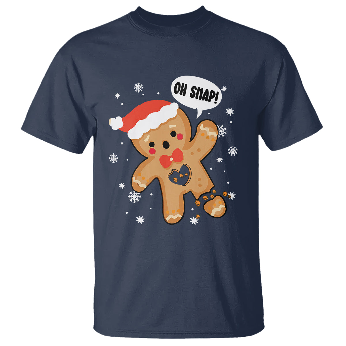 Op Snap Gingerbread Broken Heart Single Christmas T Shirt - Wonder Print Shop