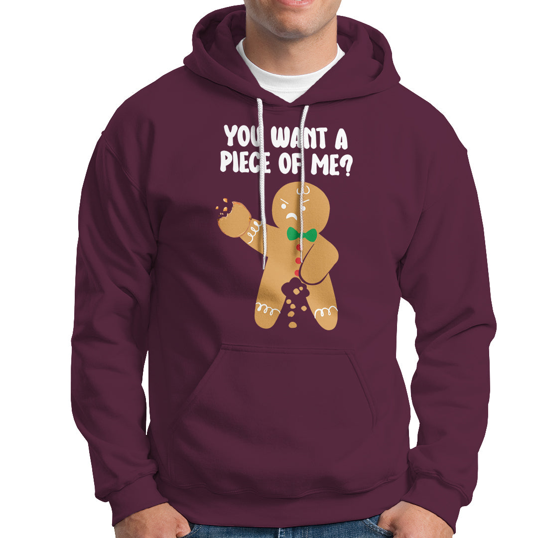 You Want A Piece Of Me Gingerbread Naughty Christmas Hoodie - Wonder Print Shop