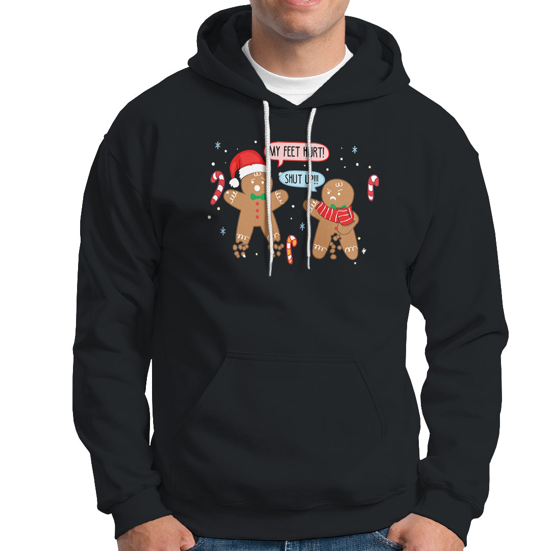 Shut Up Gingerbread Just Broken Feet Naught Christmas Hoodie - Wonder Print Shop