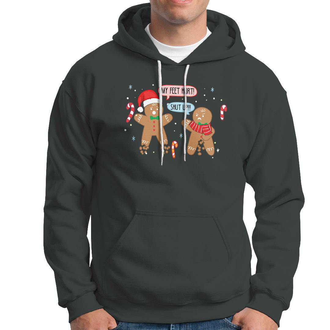 Shut Up Gingerbread Just Broken Feet Naught Christmas Hoodie - Wonder Print Shop