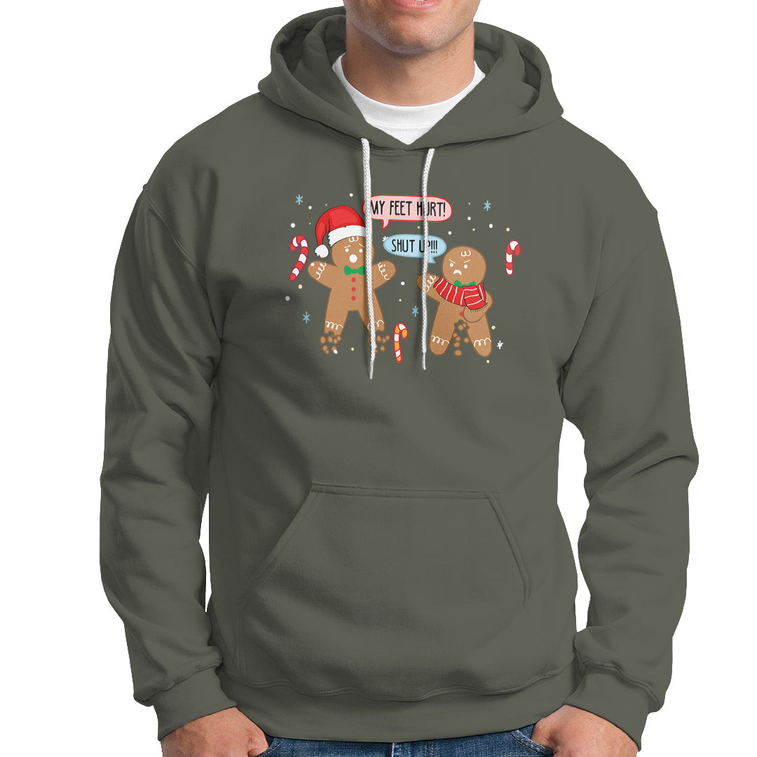 Shut Up Gingerbread Just Broken Feet Naught Christmas Hoodie - Wonder Print Shop