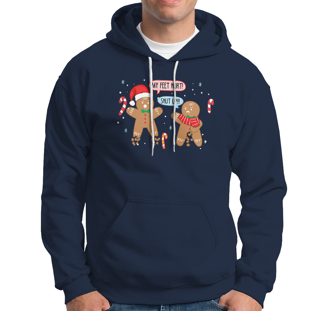 Shut Up Gingerbread Just Broken Feet Naught Christmas Hoodie - Wonder Print Shop