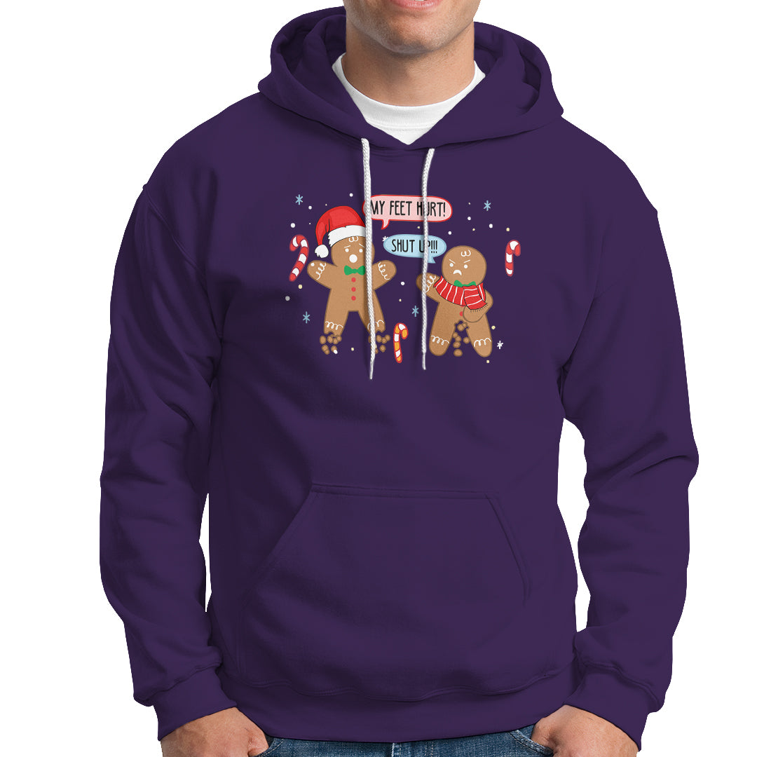 Shut Up Gingerbread Just Broken Feet Naught Christmas Hoodie - Wonder Print Shop