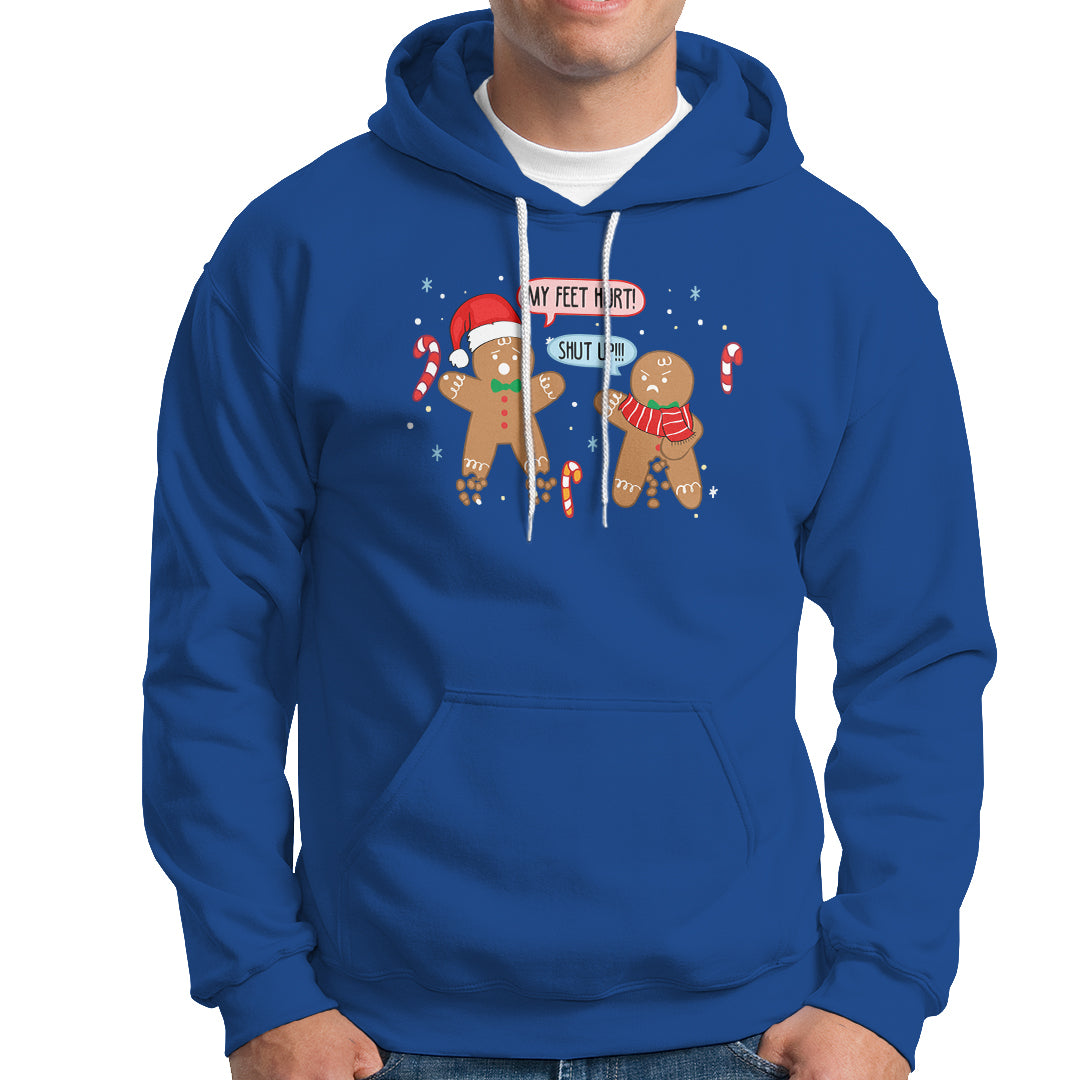 Shut Up Gingerbread Just Broken Feet Naught Christmas Hoodie - Wonder Print Shop