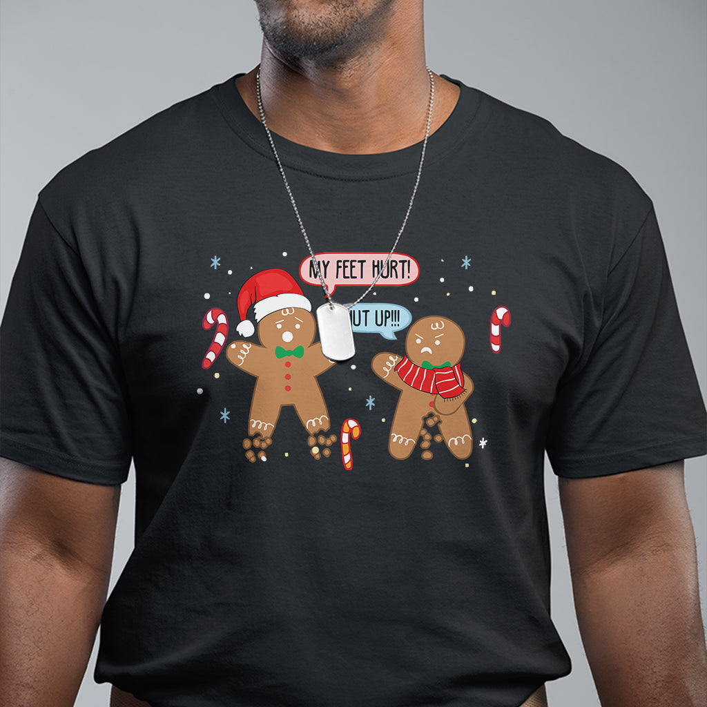 Shut Up Gingerbread Just Broken Feet Naught Christmas T Shirt - Wonder Print Shop