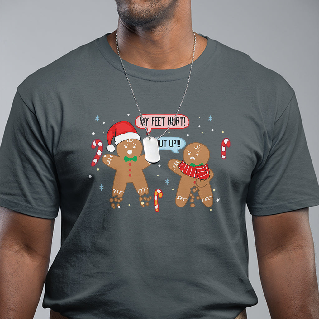 Shut Up Gingerbread Just Broken Feet Naught Christmas T Shirt - Wonder Print Shop