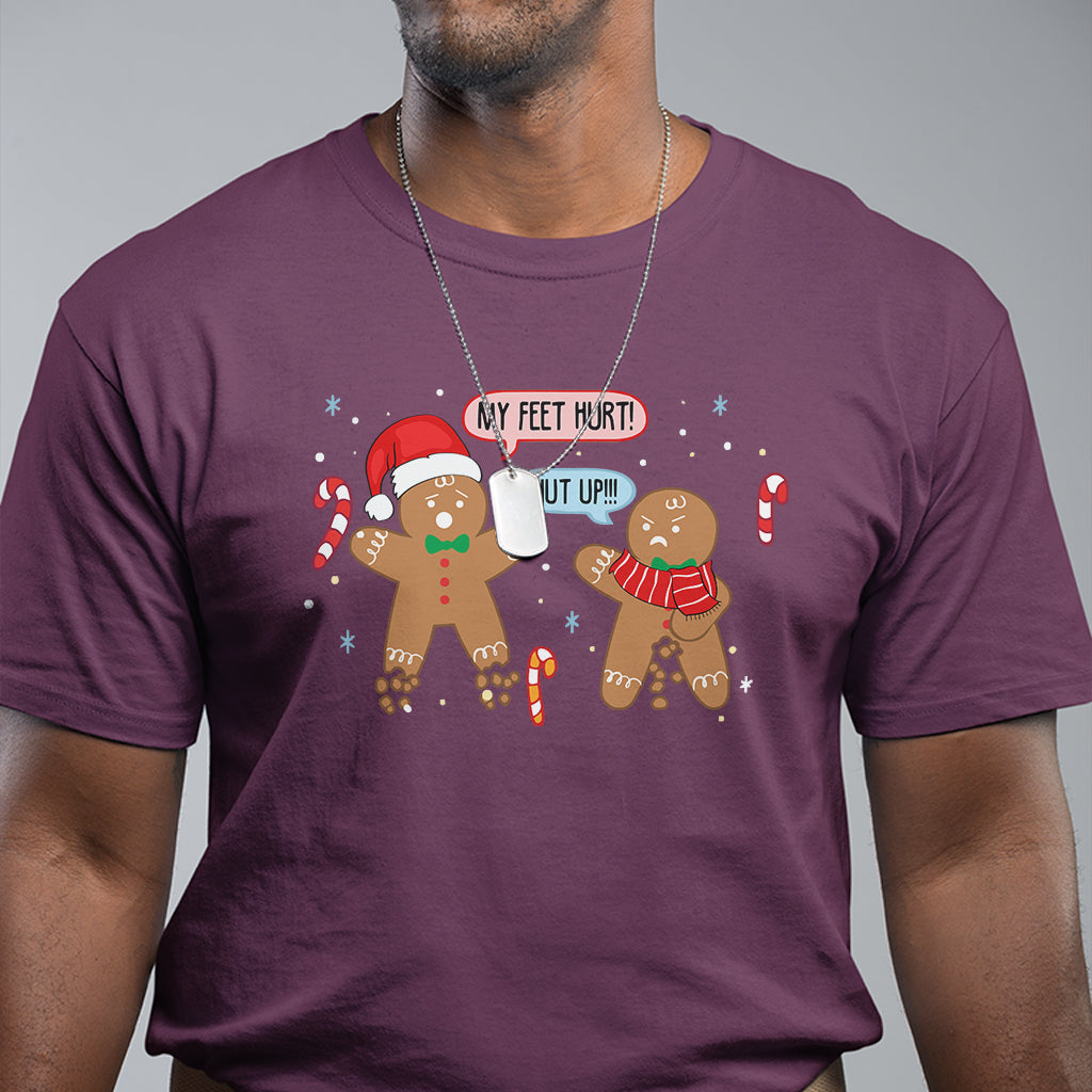 Shut Up Gingerbread Just Broken Feet Naught Christmas T Shirt - Wonder Print Shop