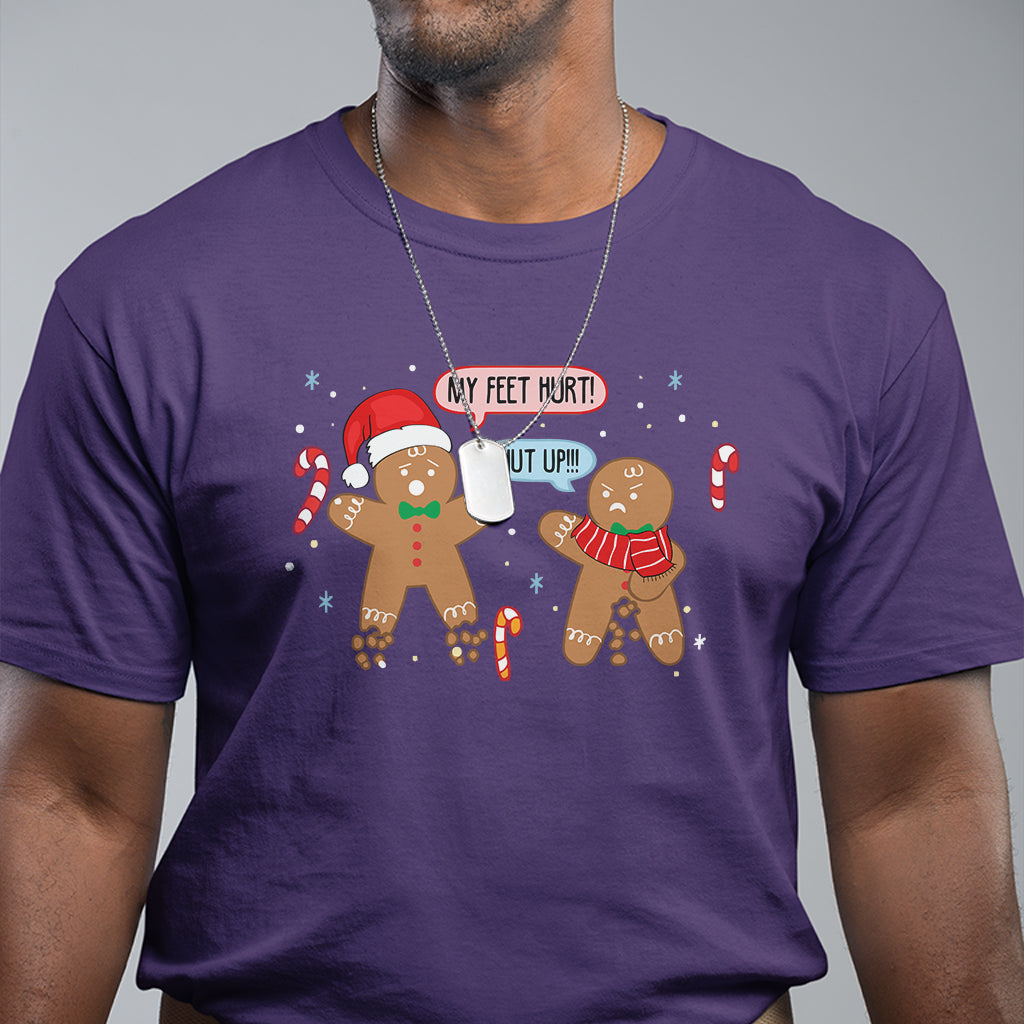 Shut Up Gingerbread Just Broken Feet Naught Christmas T Shirt - Wonder Print Shop