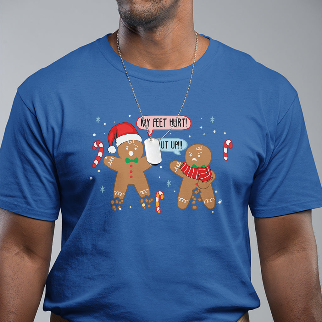 Shut Up Gingerbread Just Broken Feet Naught Christmas T Shirt - Wonder Print Shop