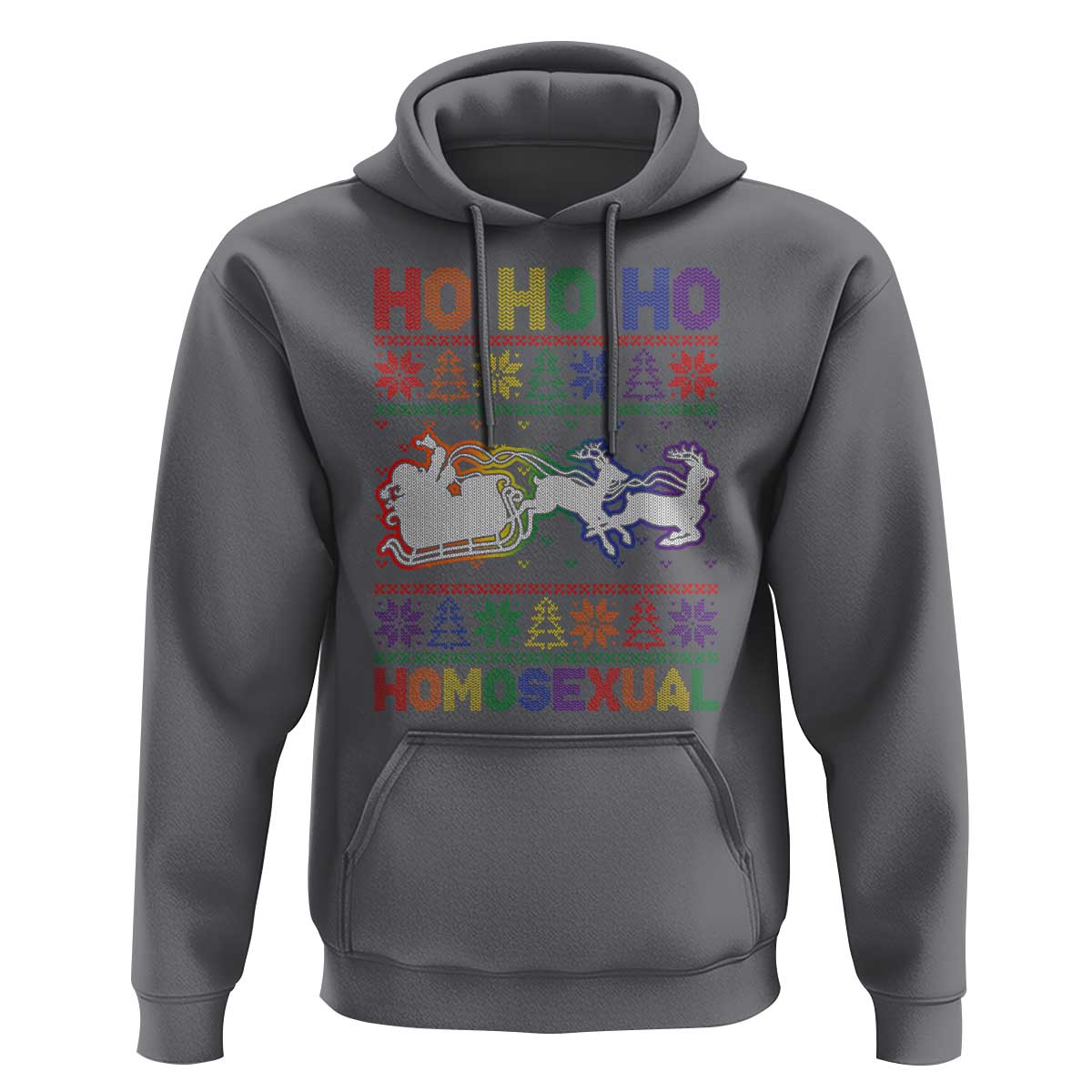 Funny Christmas LGBT Hoodie Ho Ho Ho Homosexual