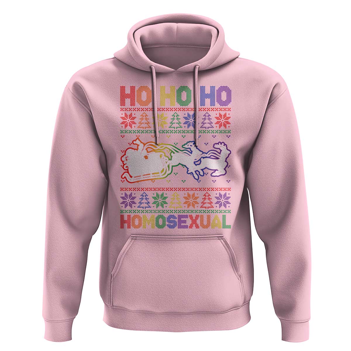 Funny Christmas LGBT Hoodie Ho Ho Ho Homosexual
