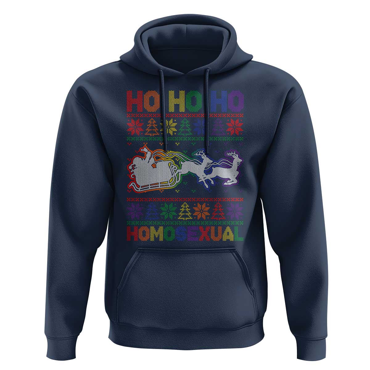 Funny Christmas LGBT Hoodie Ho Ho Ho Homosexual