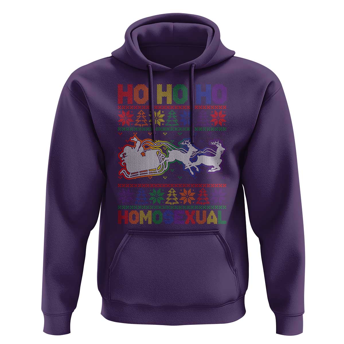 Funny Christmas LGBT Hoodie Ho Ho Ho Homosexual