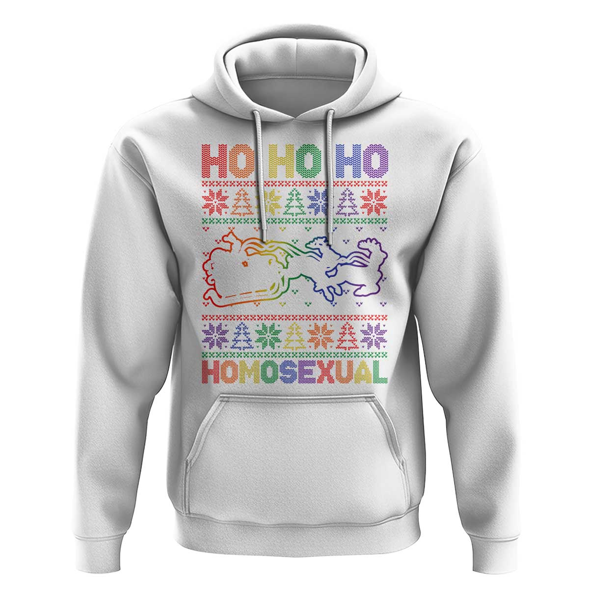 Funny Christmas LGBT Hoodie Ho Ho Ho Homosexual