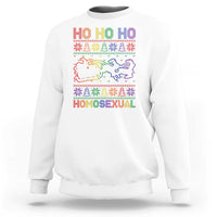 Funny Christmas LGBT Sweatshirt Ho Ho Ho Homosexual - Wonder Print Shop