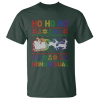 Funny Christmas LGBT T Shirt Ho Ho Ho Homosexual - Wonder Print Shop