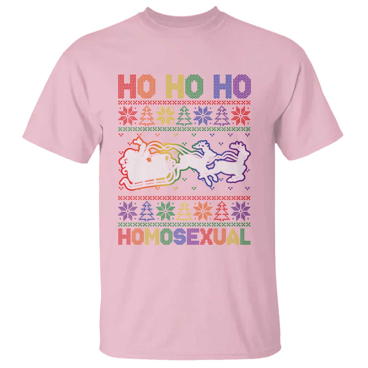 Funny Christmas LGBT T Shirt Ho Ho Ho Homosexual - Wonder Print Shop